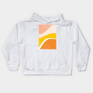 Modern Abstract Organic Shapes in Pink, Yellow and Orange Kids Hoodie